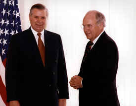 SecDef Cheney with Foreign Minister of Ukraine