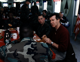 SecDef lunch with troops