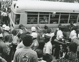 Police check at Vietnam War Protest Demonstrations